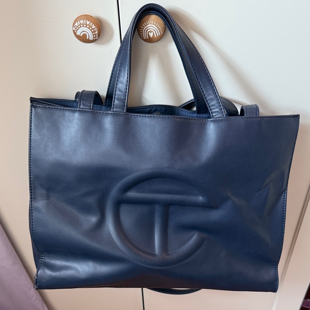 Telfar Navy Blue Tote Bag